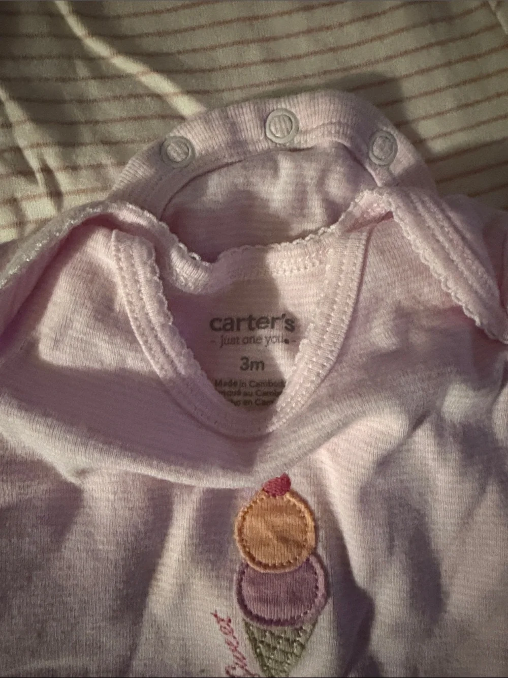 Carter's Pastel Pink Short-Sleeve Bodysuit 3-Pack